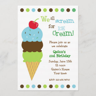 Glace Creative Birthday Party Invitations Garçons