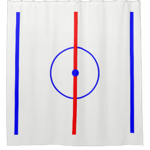 Glace et lignes bleues rideau de centre d'hockey