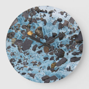 Glace et roche, horloge murale glaciaire de glace