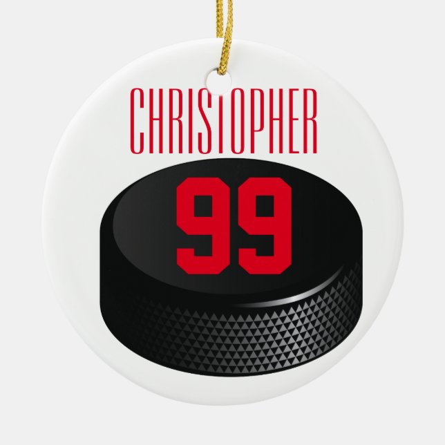 Glace Hocky - ornement de Noël (Devant)