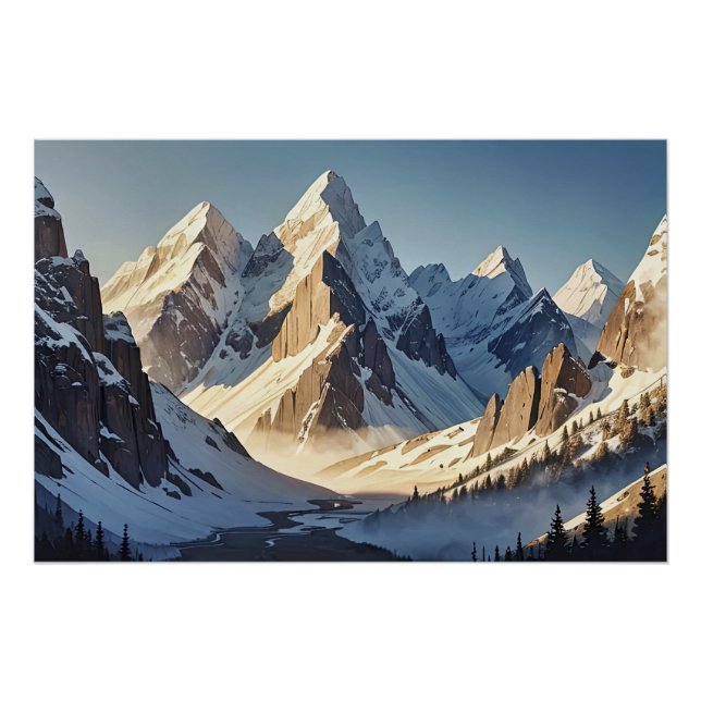 Glacial Peaks Poster (Vorderseite)