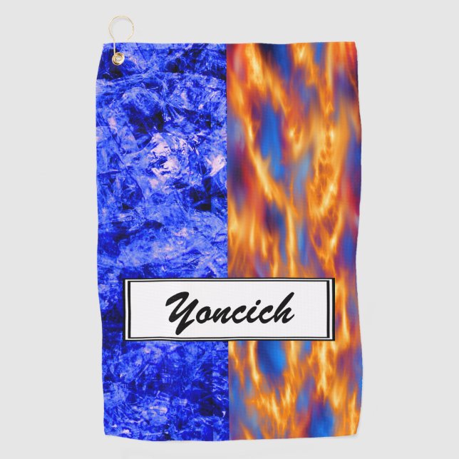 Glaciem et Ignis by Kenneth Yoncich Golfhandtuch (Vorderseite)