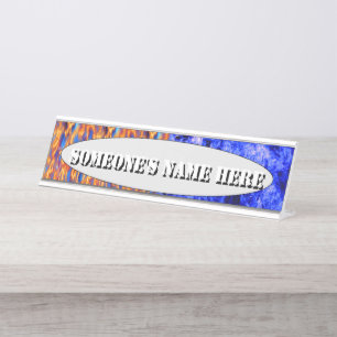 Glaciem et Ignis von Kenneth Yoncich Schreibtischnamensplakette