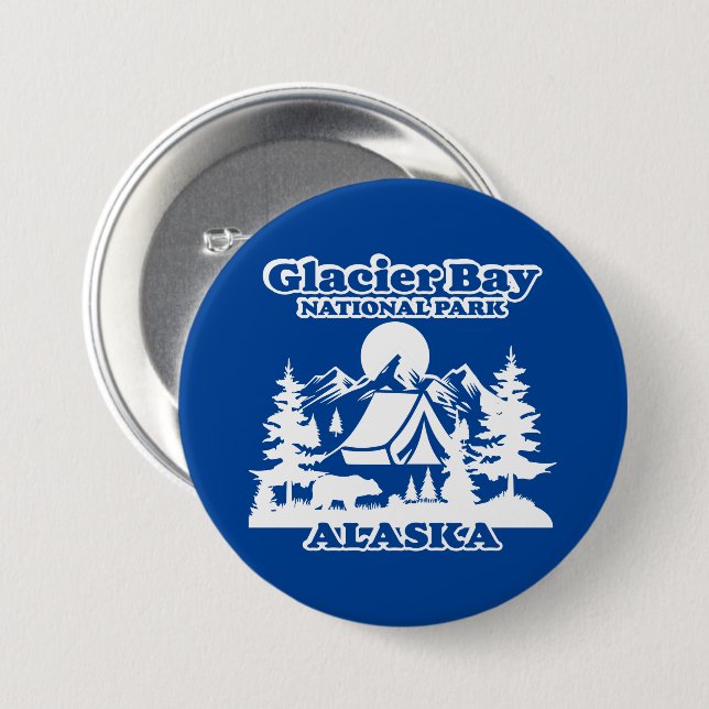 Glacier Bay Alaska Button (Vorne & Hinten)