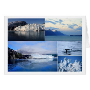Glacier Bay Alaska Collage Card