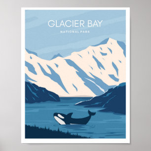 Glacier Bay Alaska Nationalpark Poster