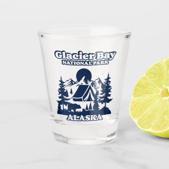 Glacier Bay Alaska Schnapsglas (Vorderseite)