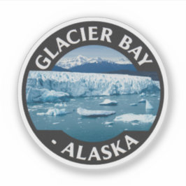Glacier Bay Alaska Vintage Reise Aufkleber