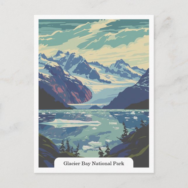 Glacier Bay National Park, Alaska USA Postkarte (Vorderseite)
