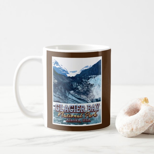 GLACIER BAY NATIONAL PARK - ALASKA VEREINIGTE STAA KAFFEETASSE (Mit Donut)