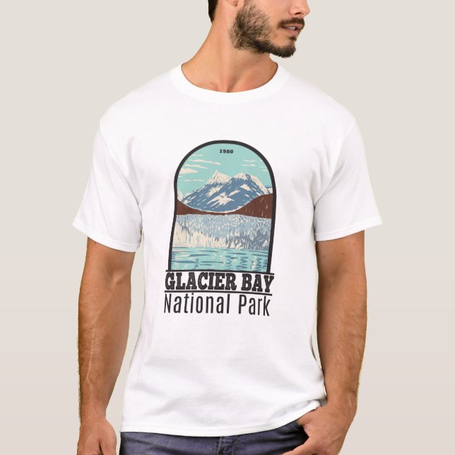 Glacier Bay National Park Alaska Vintage T-Shirt (Devant)