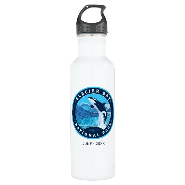 Glacier Bay National Park Edelstahlflasche (Vorderseite)