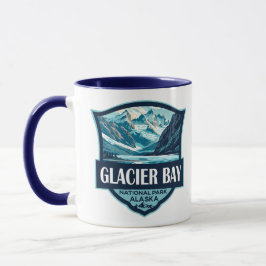 Glacier Bay National Park Illustration Retro Tasse