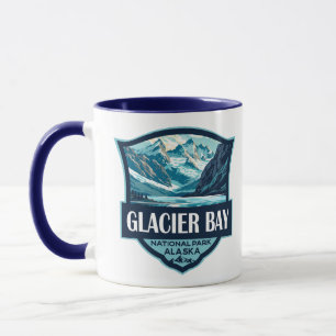 Glacier Bay National Park Illustration Retro Tasse