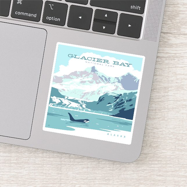 Glacier Bay National Park | Orca Aufkleber (Detail)