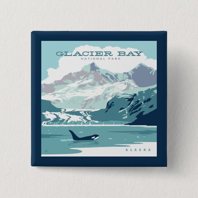 Glacier Bay National Park | Orca Button (Vorderseite)