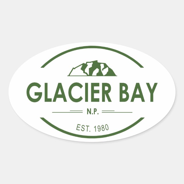 Glacier Bay National Park Ovaler Aufkleber (Vorderseite)