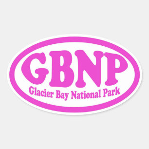 Glacier Bay National Park rosa ovale Aufkleber
