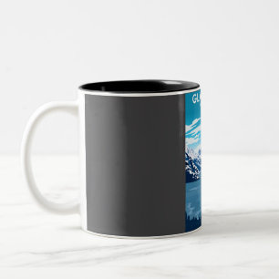 Glacier Bay National Park Travel Poster Zweifarbige Tasse