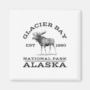 Glacier Bay Nationalpark Alaska Elch Wandern Outd Magnet