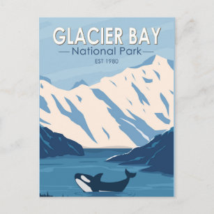 Glacier Bay Nationalpark Alaska Kunst, Dichtung un Postkarte
