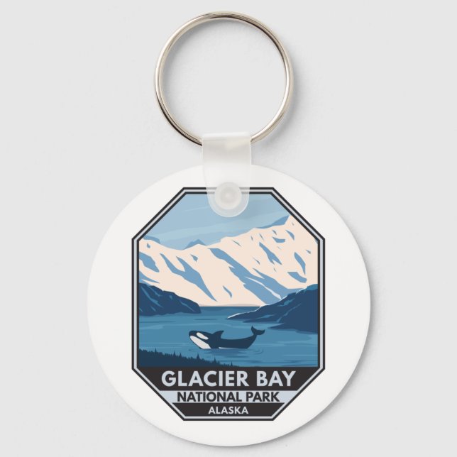 Glacier Bay Nationalpark Alaska Kunst, Dichtung un Schlüsselanhänger (Vorderseite)