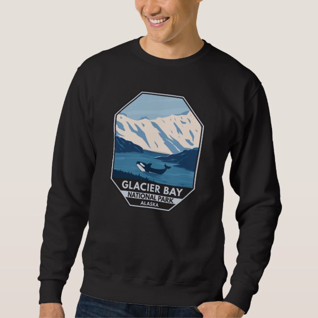 Glacier Bay Nationalpark Alaska Kunst, Dichtung un Sweatshirt (Vorderseite)