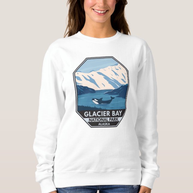 Glacier Bay Nationalpark Alaska Kunst, Dichtung un Sweatshirt (Vorderseite)
