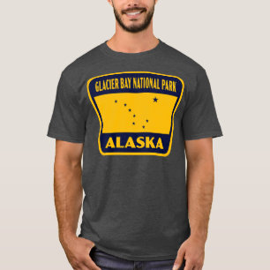 Glacier Bay Nationalpark Alaska Retro Abzeichen Bl T-Shirt