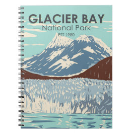 Glacier Bay Nationalpark Alaska Vintag Notizblock