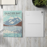 Glacier Bay Nationalpark Alaska Vintag Postkarte<br><div class="desc">Glacier Bay Park Vektorgrafiken in einem Fenster Stil Design. Der Park ist eine heimat,  ein lebendes Labor,  ein Nationalpark,  eine ausgewiesene Wildnis,  ein Biosphärenreservat und ein Weltkulturerbe.</div>