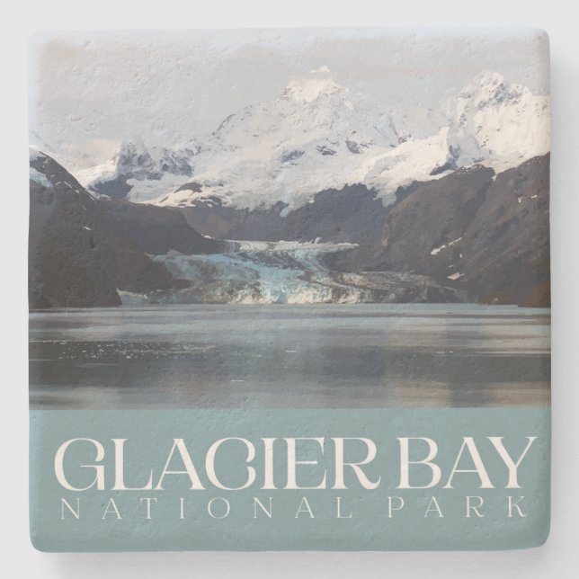 Glacier Bay Untersetzer, Nationalpark Stone Unters Steinuntersetzer (Vorderseite)