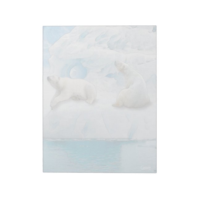 Glacier Bears - 11" x 8,5" Notepad Notizblock (Rotiert)