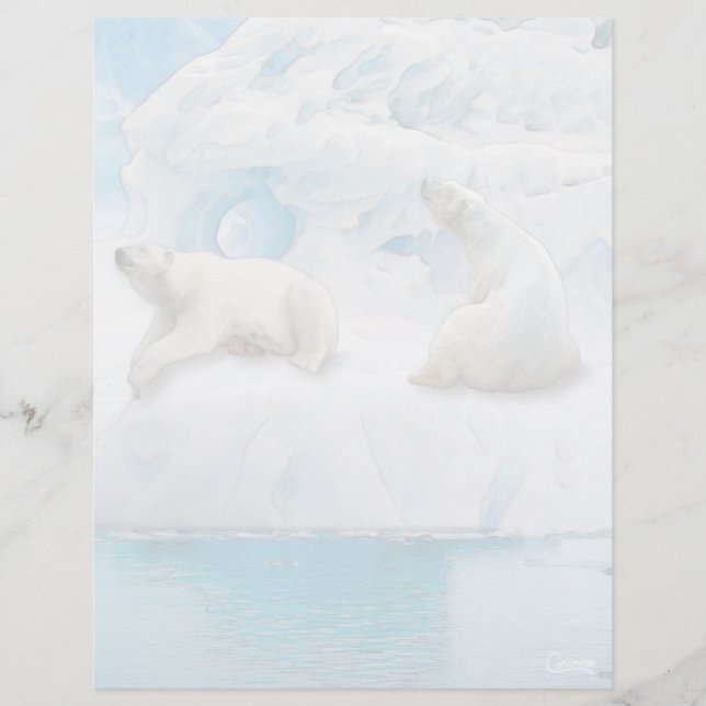 Glacier Bears - 8,5" x 11" Stationierblech (Vorderseite)