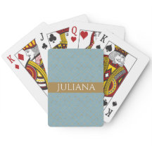 Glacier Blue Gold Quatrefolie Personalisiert