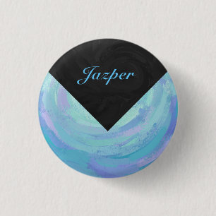 Glacier Blue Monogram Button