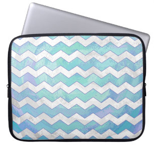Glacier Blue Zickzack Pattern Laptopschutzhülle