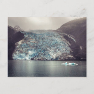 Glacier de l'Alaska foncé et dramatique Carte po