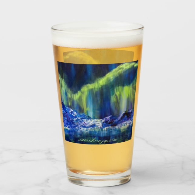 Glacier de l'Alaska Réflexions verre tumbler (Dos (rempli))