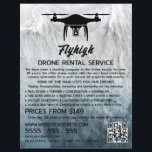 Glacier Drone Silhouette, Drone Rental Company Flyer<br><div class="desc">Glacier Drone Silhouette,  Drone Rental Company Werbung Flyer durch den Business Card Store.</div>