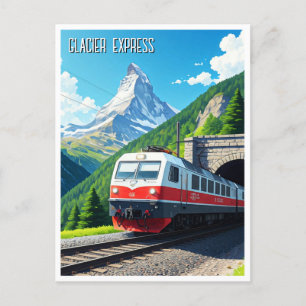 Glacier Express Schweiz Matterhorn Postkarte