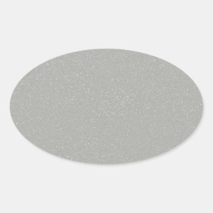 Glacier Grau mit Imitaten feiner Glitzer Ovaler Aufkleber