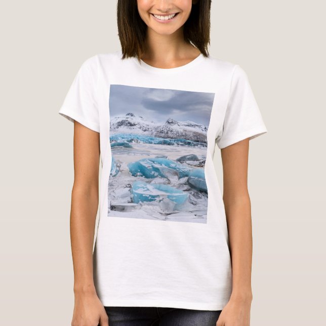 Glacier Ice landschaft, Island T-Shirt (Vorderseite)