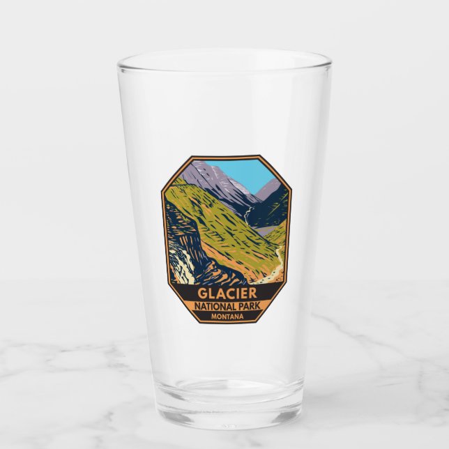 Glacier National Park Auf dem Weg zur Sun Road Glas (Vorderseite)