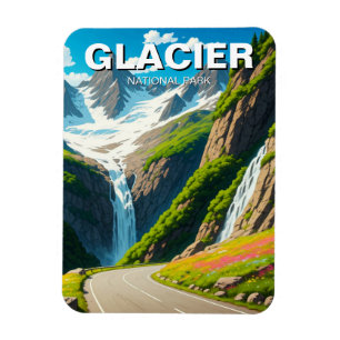 Glacier National Park Auf der Sonnenstraße Magnet