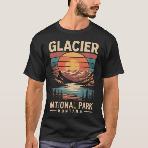 Glacier National Park Bär Vintage Montana Wandern  T-Shirt