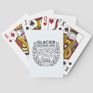 Glacier National Park Bear Emblem Spielkarten