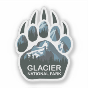 Glacier National Park Bear Paw Aufkleber