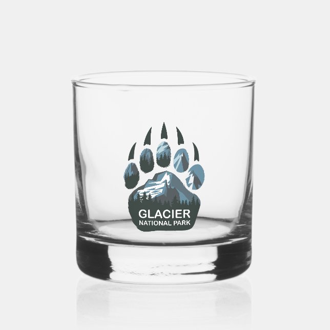 Glacier National Park Bear Paw Whiskyglas (Vorderseite)