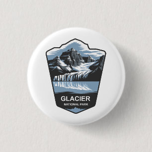 Glacier National Park Emblem Button